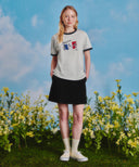 [MARITHE_DISNEY] MICKEY_FRENCH RINGER TEE IN LIGHT HEATHER GREY image 5