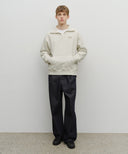 CLASSIC LOGO HALF ZIPUP SWEATSHIRT IN OATMEAL image 11