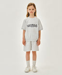 KIDS RAGLAN SHORT SLEEVE SWEATSHIRT IN LIGHT HEATHER GREY image 5