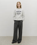 WINERY APPLIQUE LOGO OVER FIT SWEATSHIRT IN LIGHT HEATHER GREY image 5
