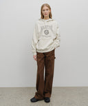 CREST CRACK LOGO OVERSIZED HOODIE IN OATMEAL image 5