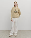 DOODLE BEAR SWEATSHIRT IN BEIGE image 5