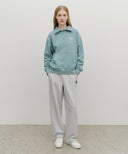 CLASSIC LOGO HALF ZIPUP SWEATSHIRT IN MINT GREY image 5