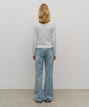 W SLIM BOOT-CUT DENIM PANTS IN LIGHT BLUE image 5