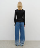 W GRADATION DENIM PANTS IN BLUE image 8