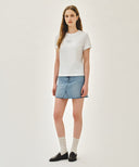 W SMALL CLASSIC LOGO TEE IN WHITE image 5