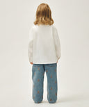 KIDS BEAR PRINTED DENIM PANTS IN BLUE image 5