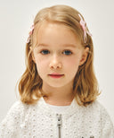 KIDS W RIBBON HAIR PIN 2PACK IN LIGHT PINK image 5
