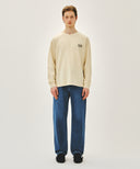 BACK CLASSIC LOGO LONG SLEEVE TEE IN BUTTER image 5