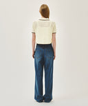 W SUMMER SEMI WIDE DENIM PANTS IN BLUE image 5