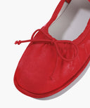 W BANDING RIBBON FLAT SHOES IN RED image 5
