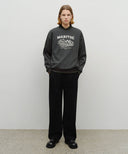 WINERY APPLIQUE LOGO OVER FIT SWEATSHIRT IN CHARCOAL GREY image 5