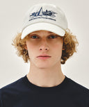 SAILING GRAPHIC COVERED CAP IN OFF WHITE image 5