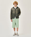 HOODED PACKABLE NYLON JACKET IN GRAY image 5