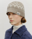 FAIRISLE BEANIE IN BEIGE image 5