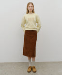 W CLASSIC LOGO CROP SWEATSHIRT IN LIGHT YELLOW image 5