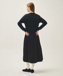 W COTTON WAIST WRINKLE SKIRT IN BLACK image 5
