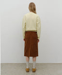W CLASSIC CORDUROY MIDI SKIRT IN BROWN image 5