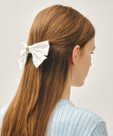 CIRCLE LOGO RIBBON HAIR PIN IN WHITE image 5