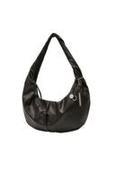 TWIST HANDLE LARGE HOBO BAG IN DARK BROWN image 3