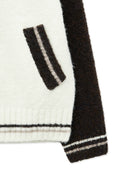 HIGH NECK RAGLAN KNIT ZIP UP FOR MEN IN DARK BROWN image 4
