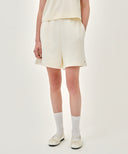 W REGULAR LOGO SWEAT SHORTS IN IVORY image 13