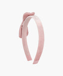 KIDS VELVET RIBBON HAIR BAND IN PINK