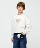 KIDS CLASSIC LOGO SWEATSHIRT IN OATMEAL
