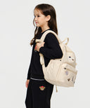 KIDS ALLOVER BEAR WAPPEN BACKPACK IN BEIGE