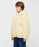 KIDS CLASSIC LOGO REVERSIBLE FUR JACKET IN LIGHT BEIGE