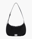 CLASSIC LOGO HALF MOON 2-WAY CROSS BAG IN BLACK