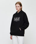 CLASSIC LOGO EMBROIDERY HOODIE IN BLACK