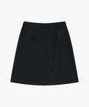 W SUEDE WRAP SKIRT IN BLACK
