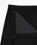 W SUEDE WRAP SKIRT IN BLACK