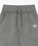 W SLIM FIT VELOUR PANTS IN GRAY