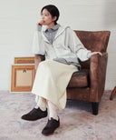 MICRO CLASSIC LOGO OVERSIZED CHECK SHIRT IN BLUE