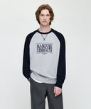 CLASSIC LOGO COLOR BLOCK RAGLAN SWEATSHIRT IN NAVY