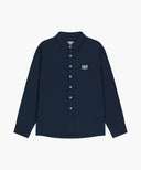CLASSIC LOGO LINEN SHIRT IN NAVY image 6