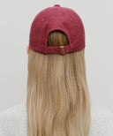 CORDUROY CLASSIC LOGO CAP IN BURGUNDY image 8