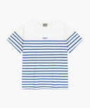 BLOCK STRIPE TEE IN BLUE image 6