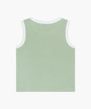 KIDS WAFFLE RINGER SLEEVELESS IN MINT image 6