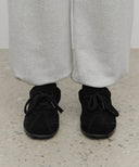 W LACE UP SUEDE SNEAKERS IN BLACK image 6