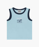 KIDS WAFFLE RINGER SLEEVELESS IN LIGHT BLUE image 6