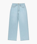 W SUMMER SEMI WIDE DENIM PANTS IN LIGHT BLUE image 9