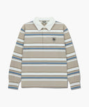 STRIPE COLLAR LONG SLEEVE IN BEIGE image 6