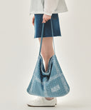 BANDANA ONE SHOULDER ECO BAG IN BLUE image 6