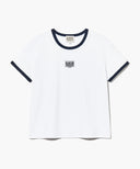 W CLASSIC LOGO RINGER TEE IN WHITE image 6