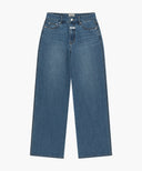 W SUMMER SEMI WIDE DENIM PANTS IN BLUE image 6