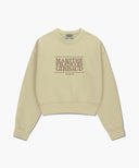 W CLASSIC LOGO CROP SWEATSHIRT IN LIGHT YELLOW image 6