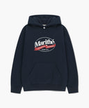 VINTAGE STAMP GRAPHIC HOODIE (BRUSHED) IN NAVY image 6